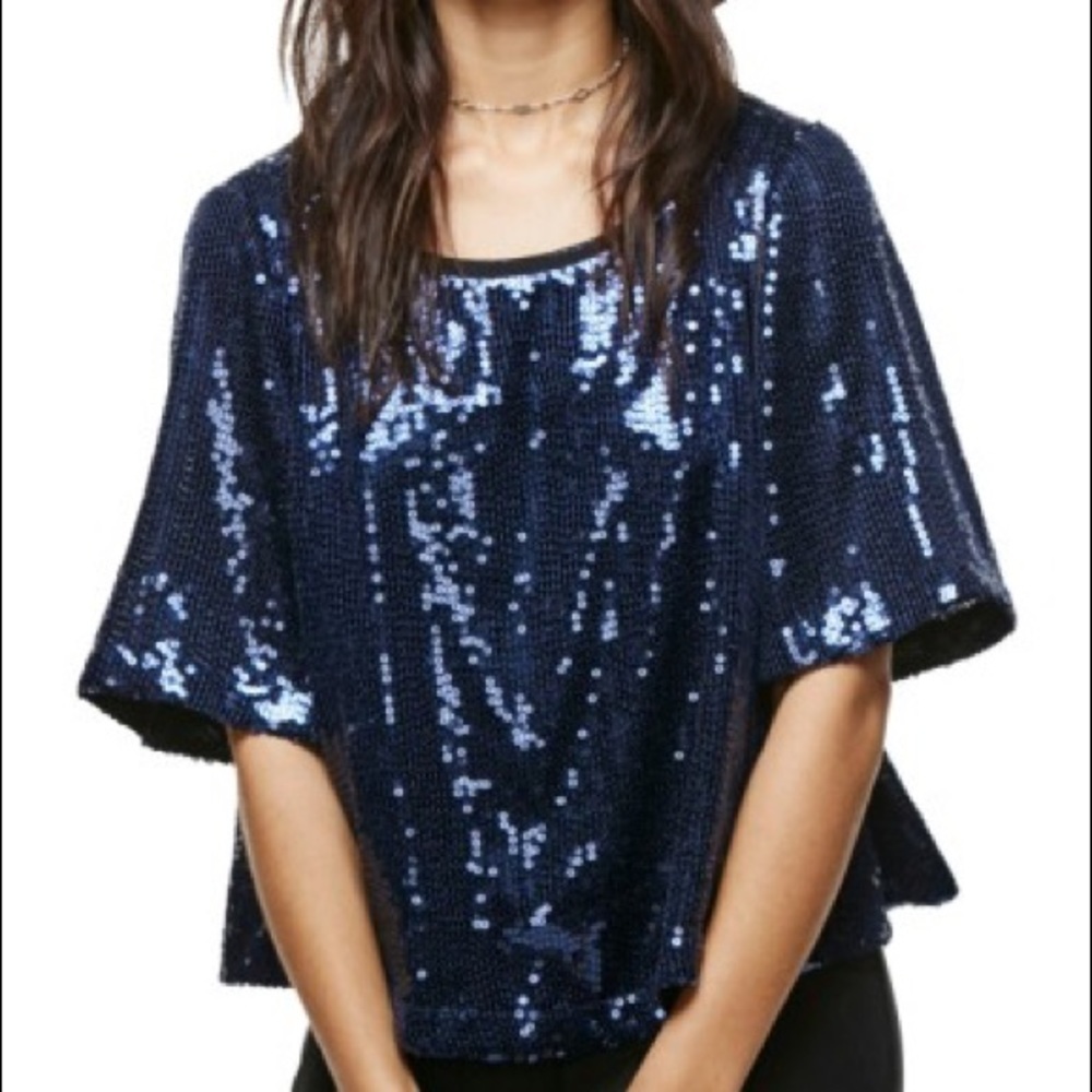 Free People Night Fever Sequin Tee​